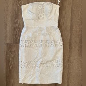 White floral lace dress